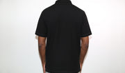 Black Cotton Pique Polo Shirt