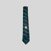 Jesse Spitzer Blue & Green Striped Silk Tie Made in Italy 