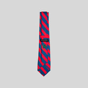Jesse Spitzer Red & Blue Stripe Silk Tie Made in Italy 