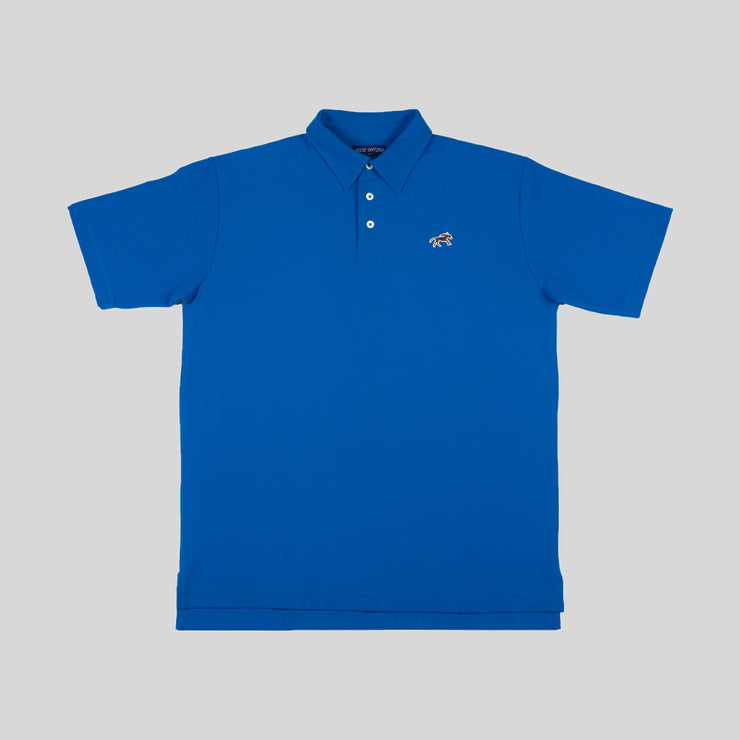 Royal Blue Cotton Pique Polo Shirt